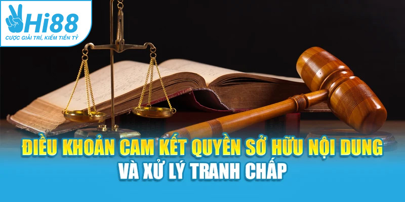 Điều khoản cam kết quyền sở hữu nội dung và xử lý tranh chấp